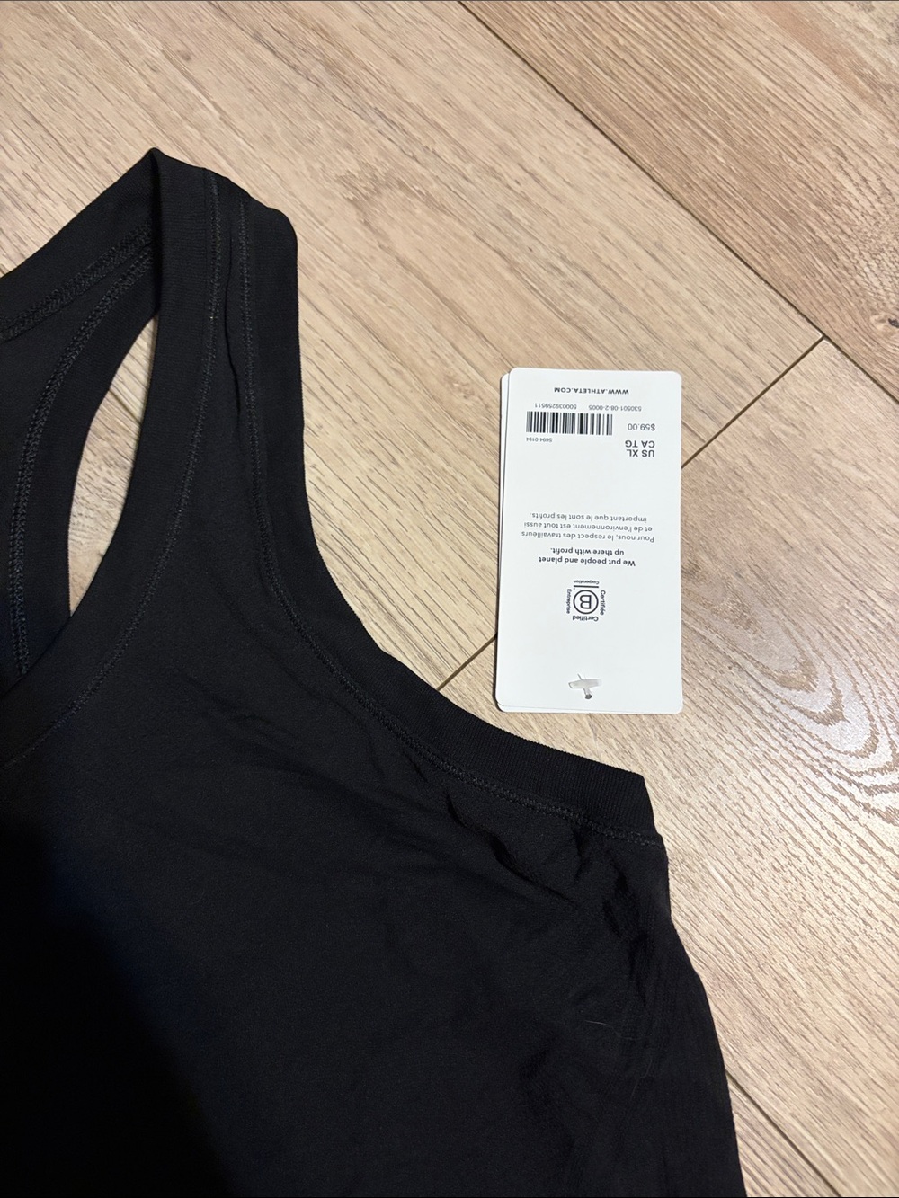 Athleta Black Racerback Tank Top - Picture 2 of 6